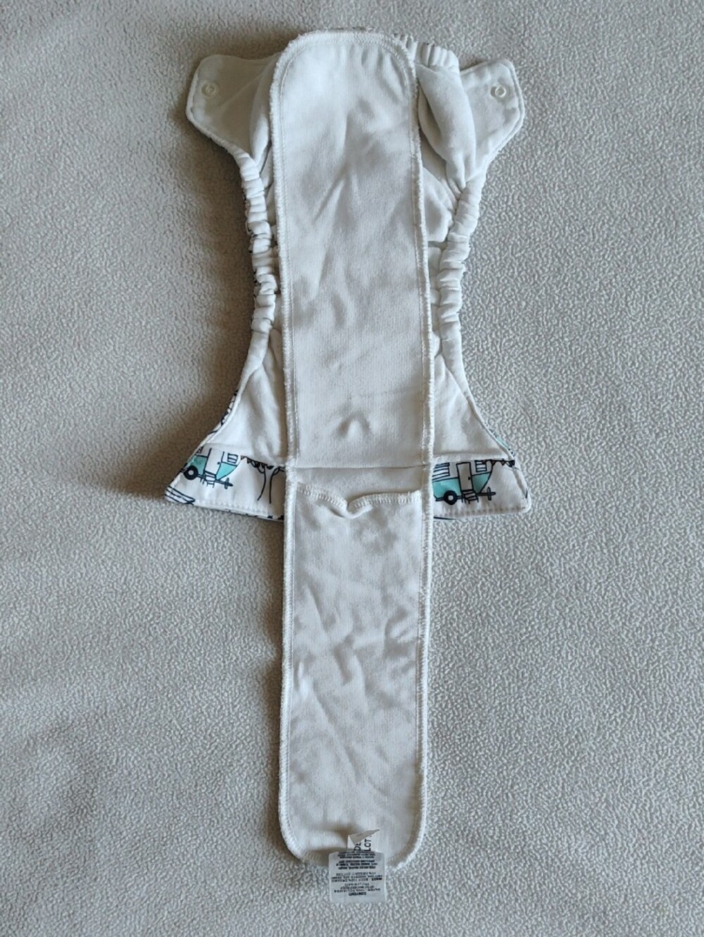 Thirsties White Newborn Cloth Diaper - Picture 3 of 7